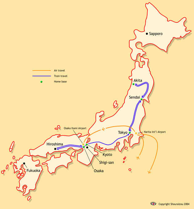 Travel to and in Japan