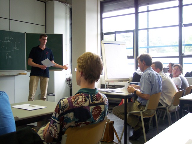 Jasper doing his presentation.