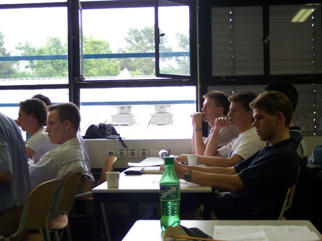 Participants are eating their pencils.