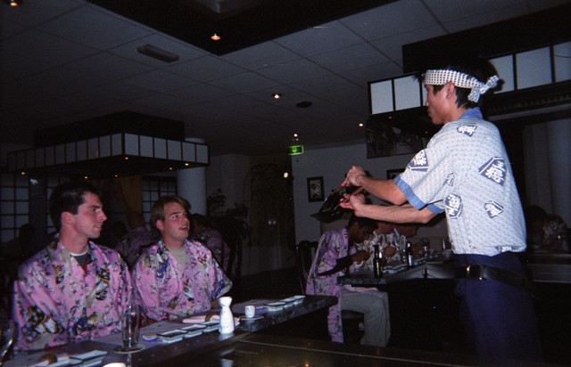 Siebe catching a piece of egg