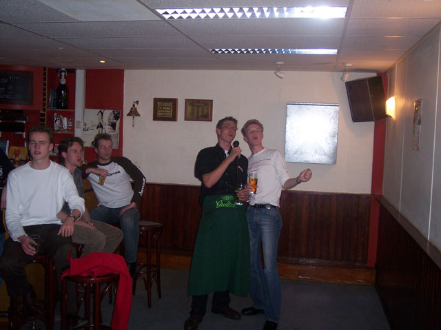 Erik and Michel singing in harmony